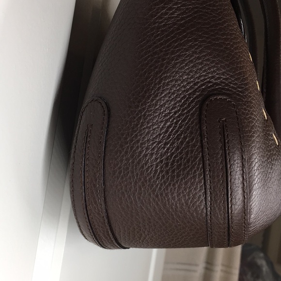 New Escada brown leather handbag handmade in Italy - Picture 4 of 16